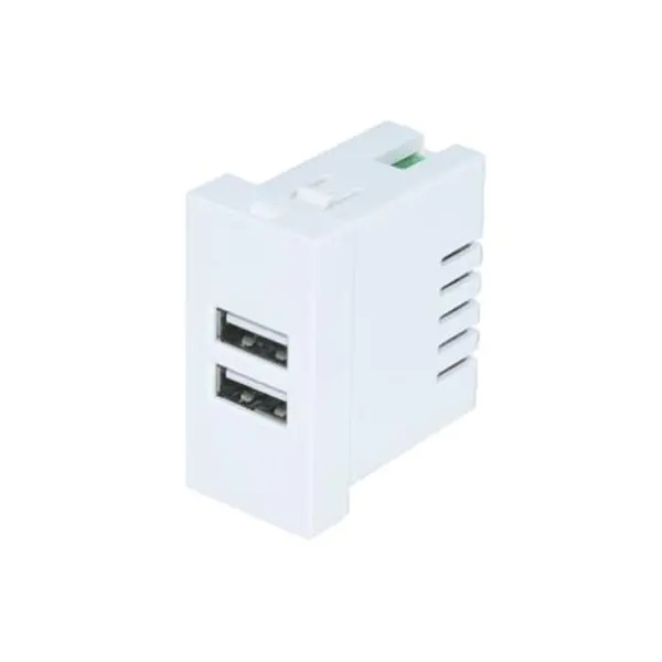 Modúl Soicéad Dual Port TypeA+A USB Charger 2.1A