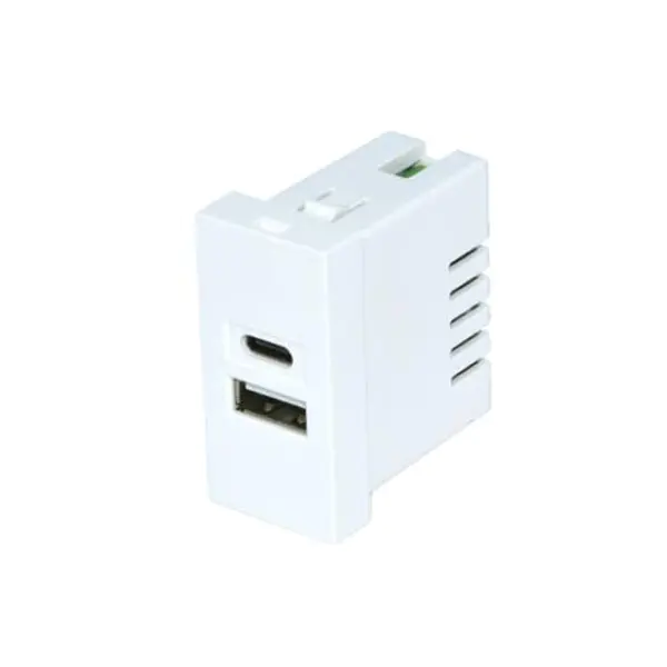 Modúl Soicéad Charger Usb Twin Port TypeA+C